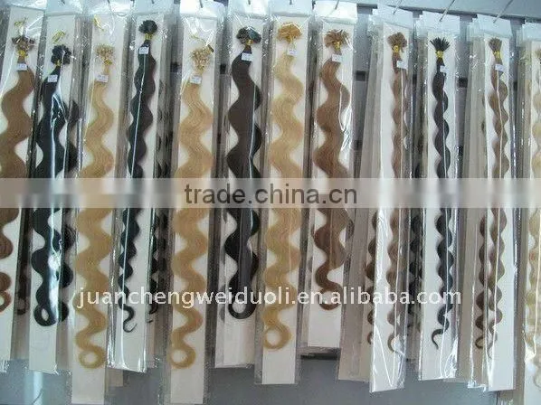 top quality flat tip hair/hot sale pre-bonded hair extenison