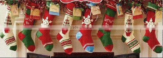 100% acrylic christmas stocking with jacquard