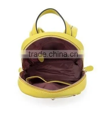 New design fashion cheap leather leisure backpack for college students