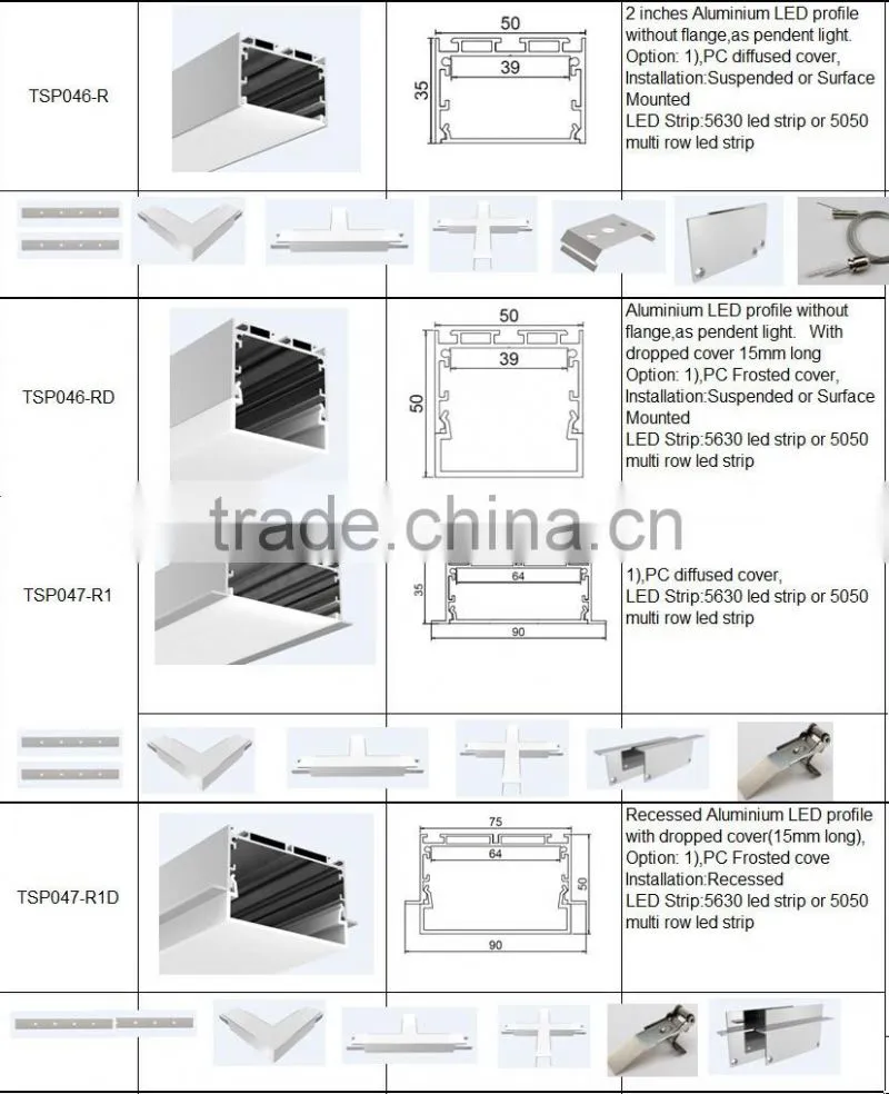 TSP024 Step/Stair led aluminum profile led heatsink aluminum profile for led