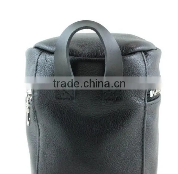 Custom high quality leather travel toiletry pouch