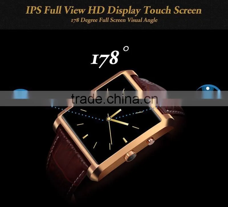 DM08 Smartwatch Luxury Leather IPS Business Wristwatch For Apple iPhone & Samsung Android Phone Luxury Bluetooth Smart Watch