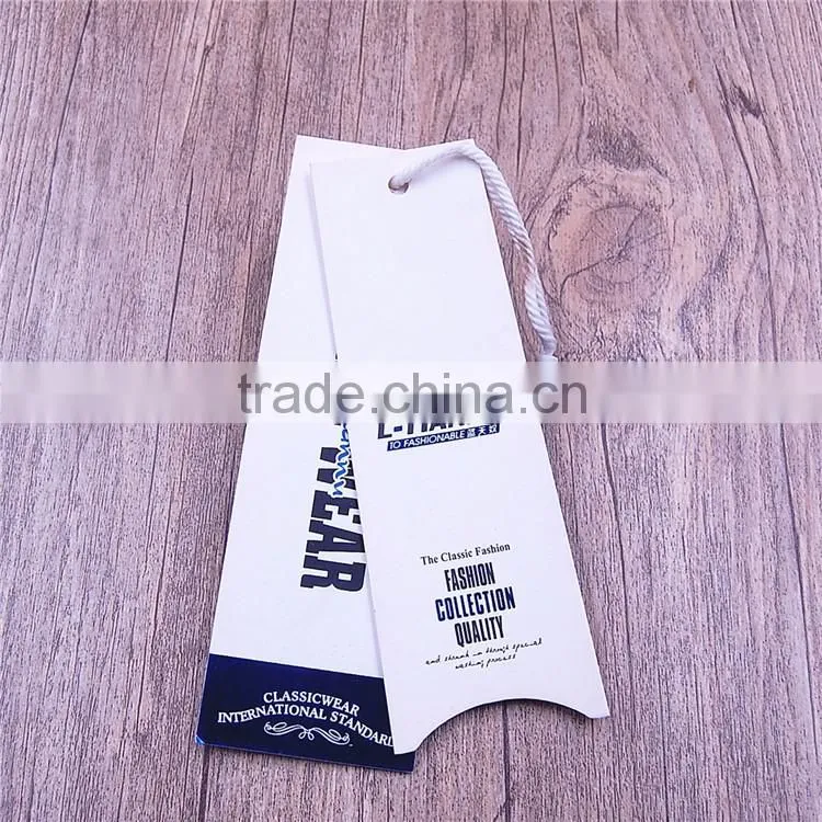 Custom design famous brands ladies jeans scarves paper hang tag