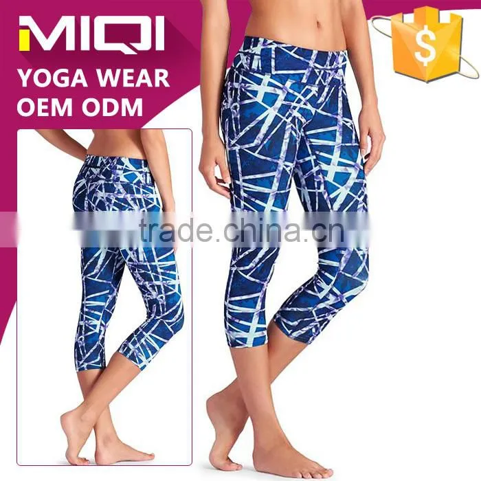 2016 cheap wholesale ladies capri pants nylon spandex women sexy running yoga pants