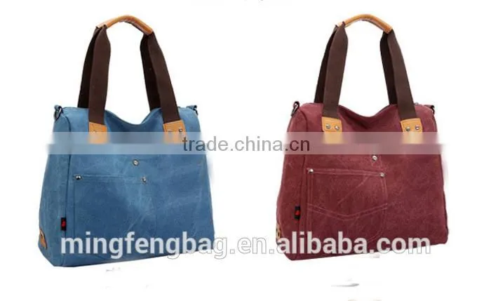 2015 New Fashionable Tote Canvas Woman Lady Bag