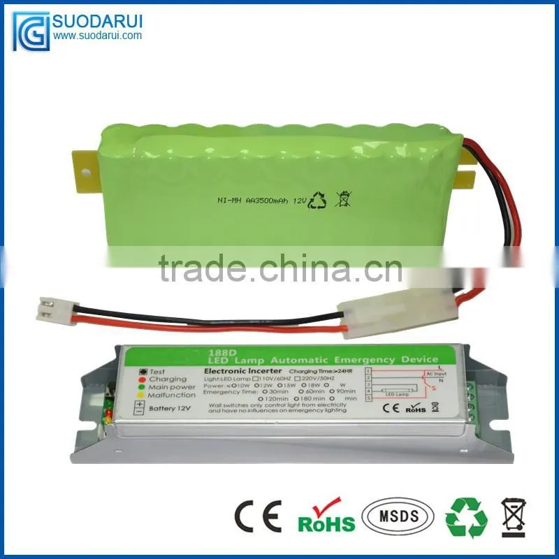 OEM emergency time & power Green LED Emergency Battery Pack / LED emergency power supply UK market