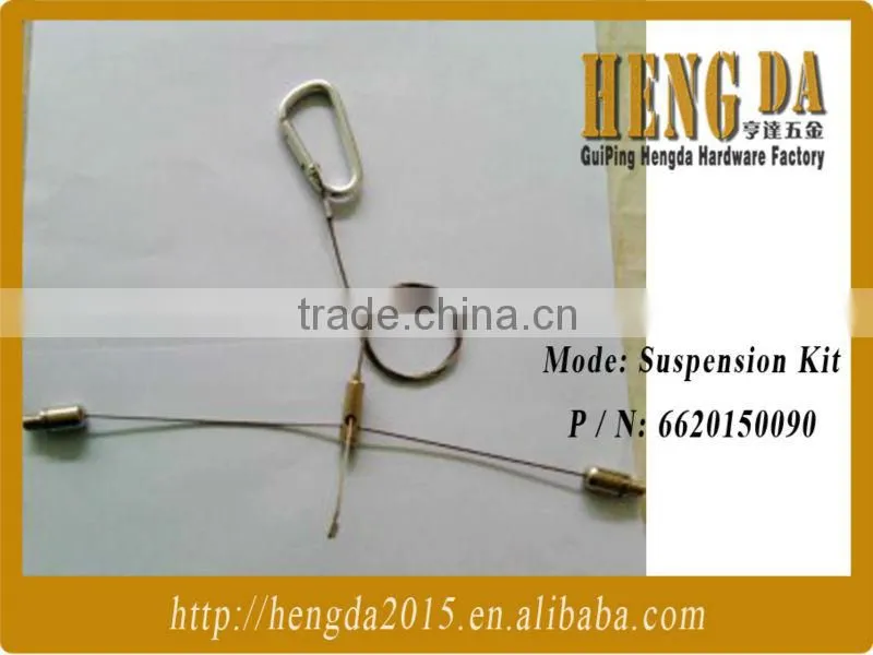 Led board lifting rope with non-removable hook