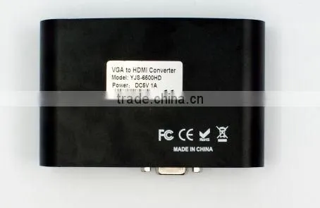 Manufacture supply for 1080P/1.3 Male-Female VGA to HDMI converter YJS-6500HD
