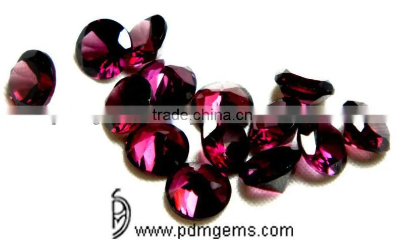 Rhodolite Garnet Round Cut Faceted Lot For Diamond Pendant From Wholesaler