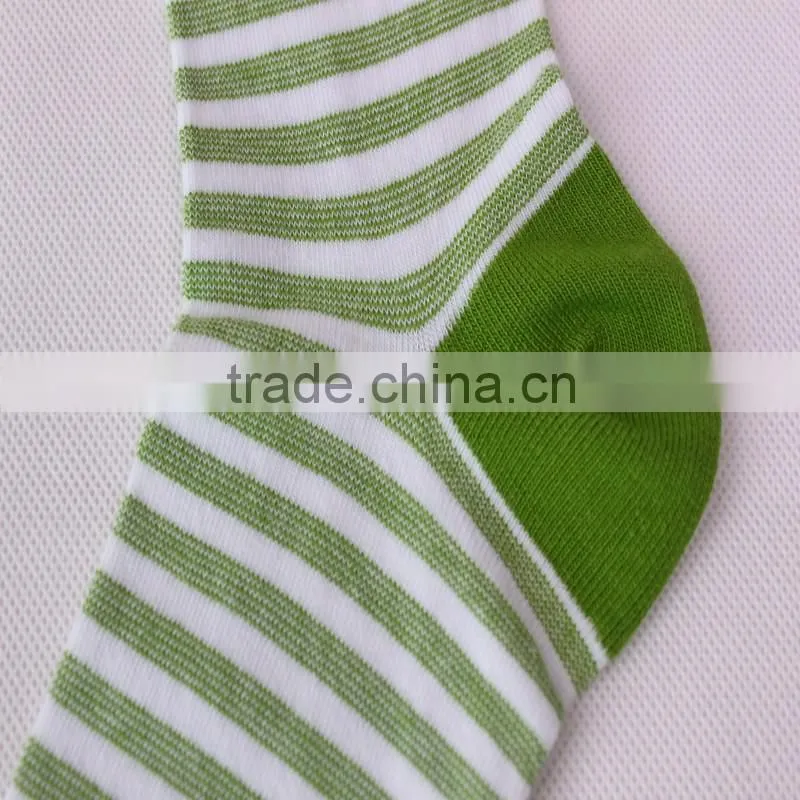 Colorful Thin Stripe Combed Cotton Knitting In Stock Dress Socks