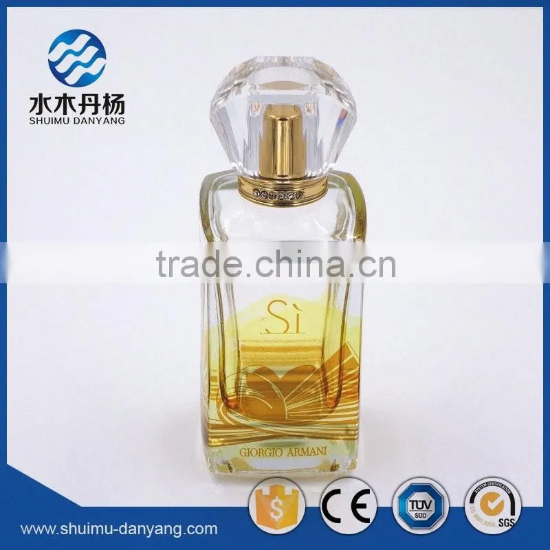 Trendy design decorative perfume bottles surlyn caps