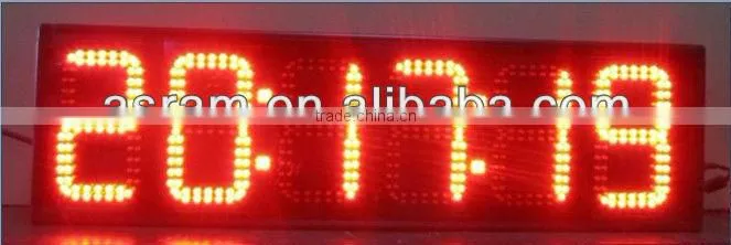 5" IP43 6 Digits Led Digital Clock Display, Hangrand high quality led clock display