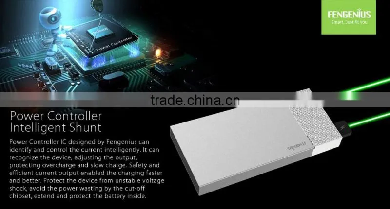 Dual USB Portable 10000mAh battery charger back up powerbank, Quick Charge fast charging
