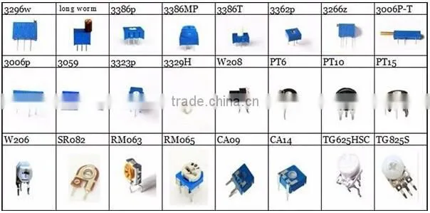 trimmer potentiometer 10k spanish potentiometer carbon 100 ohm trimmer potentiometer