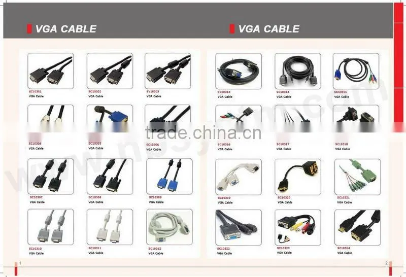 vga rca PC Computer VGA to TV S-Video RCA AV 3 Adapter Cable S4 alibaba china supplier