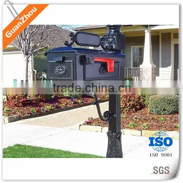 European-style Villa Outdoor Garden Rain proof Retro Black Mailbox Aluminum die casting mailboxes