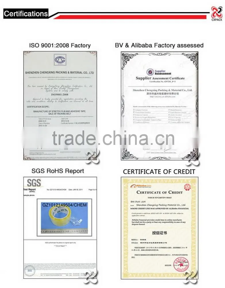 13 Years Factory Price crystal transparent cello tape bopp packing tape