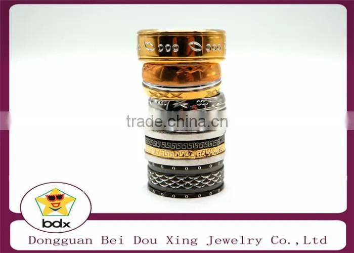 2015 18K gold plated rings 316L Stainless Steel rings for men women engagement wedding classic jewelry size 4 to 14 men rings