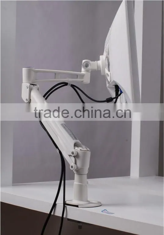 adjustable gas spring lcd monitor arm can be stopped in any angle folding lcd monitor stand arm