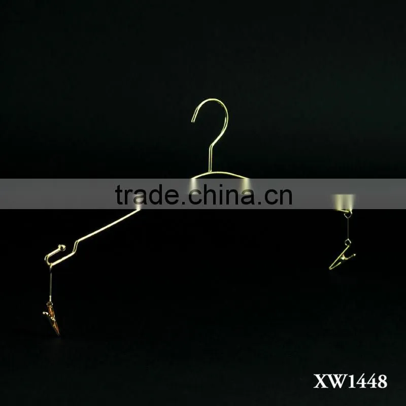 Japanese Metallic Lingerie Hanger with Clips for Luxury Sports Wear