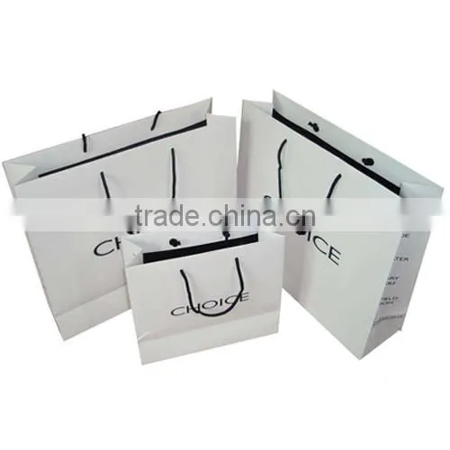 Luxury design shopping paper bag with gold hot foil logo