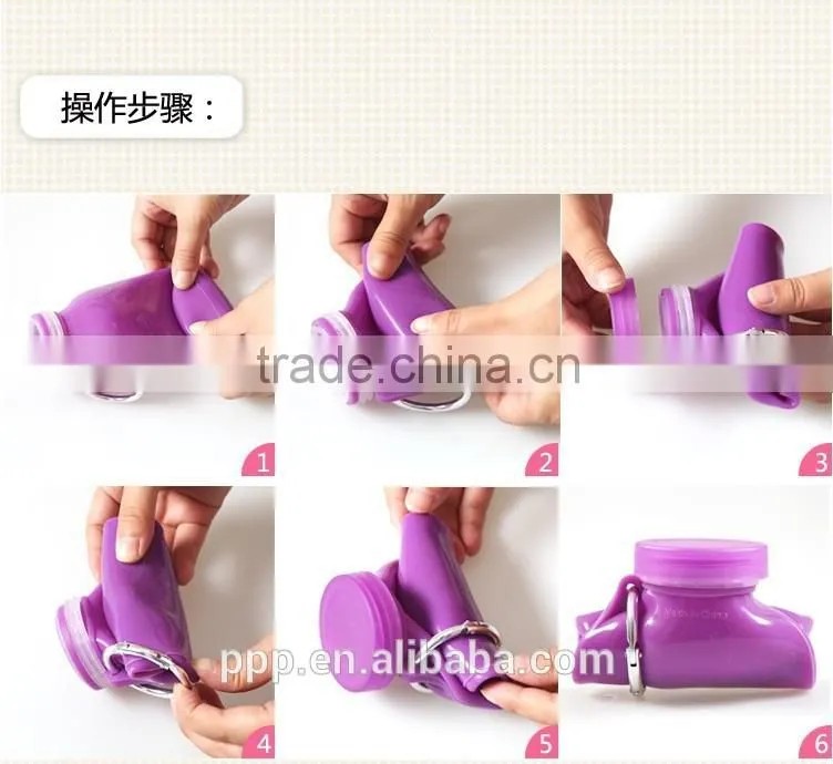 Christmas ornament silicone foldable water bottle/hot and cold water bottle/bpa free sports water bottle,thermos
