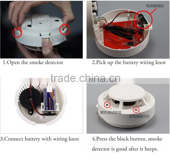 Wireless smoke detector with photoelectric sensor/Wireless high sensitivity smoke sensor
