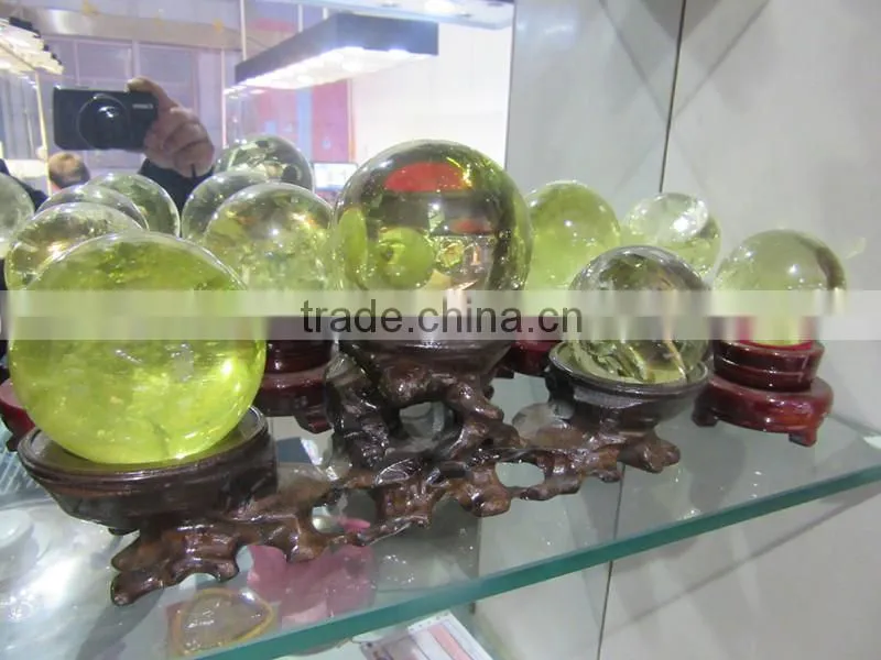 Feng Shui yellow crystal ball for Office Decoration