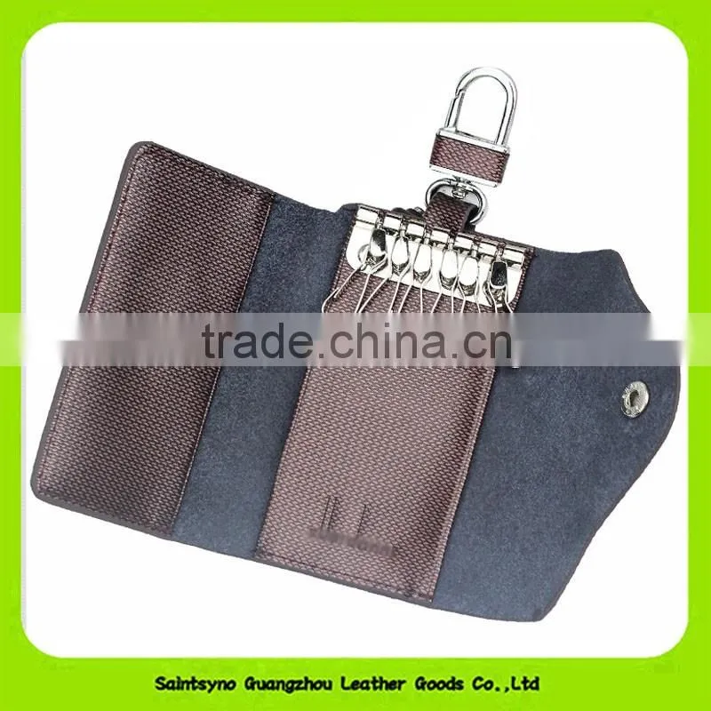 Best quality genuine leather keychain holder wallet key wallet 16116