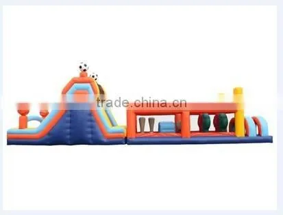 3.3mWx20mLx6mH tropical theme giant adult Inflatable obstacle course for sale large inflatable games