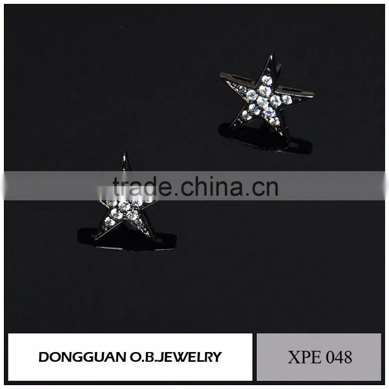 Brass fashion stud earrings, women earrings,diamond earrings fashion jewelry 2016