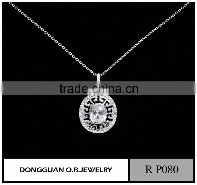 Latest wholesale costume jewelry silver pearl pendant jewellery necklace