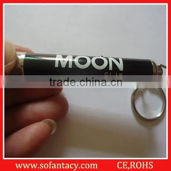 Best selling led light up keychain flashlight,UV light led keychain,purple colour led keychain light