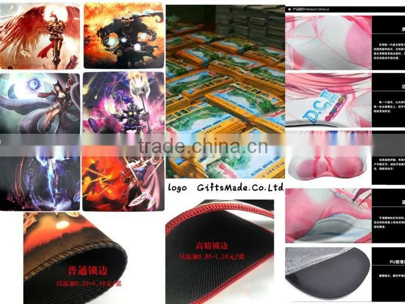 rubber printed magic mouse pads mats factory