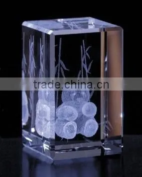 Artistic Factory Wholesale k9 crystal cube 3d Laser glass cube