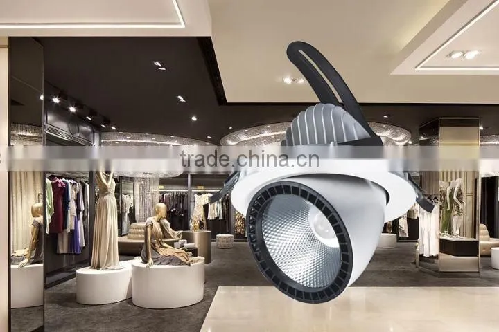 7 inch 180mm Cutout 30W 40W 50W Gimbal LED Down Light Black or White Shell