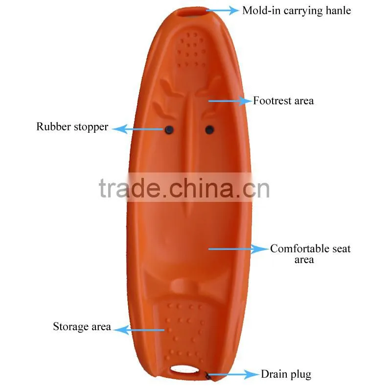Blue Ocean 2015 new design plastic canoe kayak/cheap plastic canoe kayak/children plastic canoe kayak