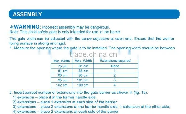 Europe standard Metal material safety gate for baby