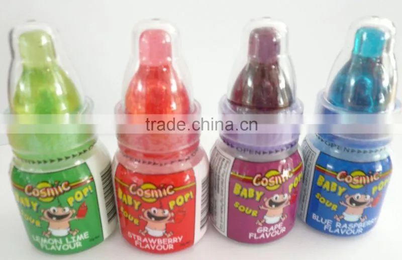 sour powder candy with baby bottle