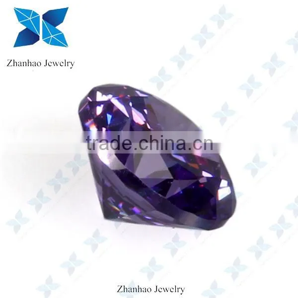 Round shape rough synthetic CZ stone/ star cut stone/ lavender synthetic stone
