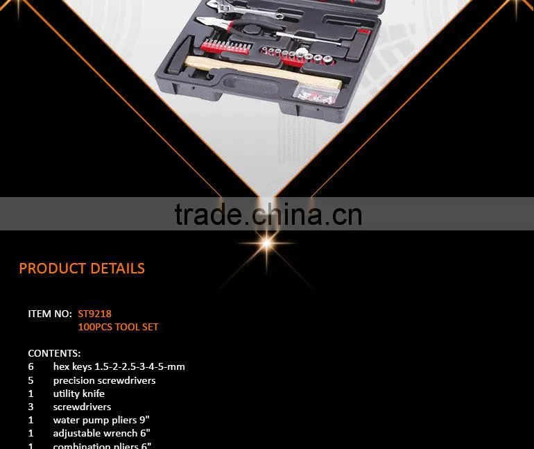 100pcs all kinds hardware tools, houses use hand tool kit set