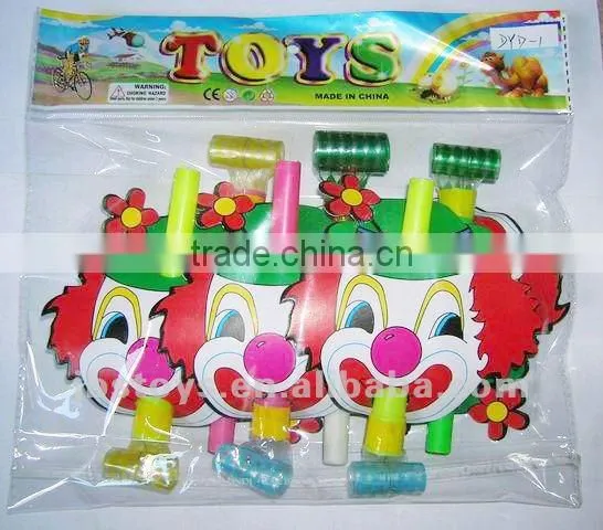 BIRTHDAY PARTY SET , masks , hat , loudspeaker,Blow dragon