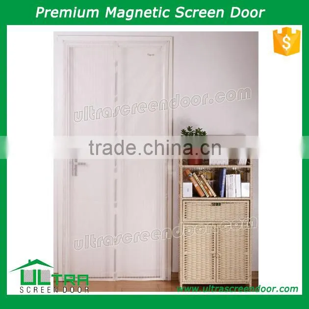 DIY magnetic screen door curtain