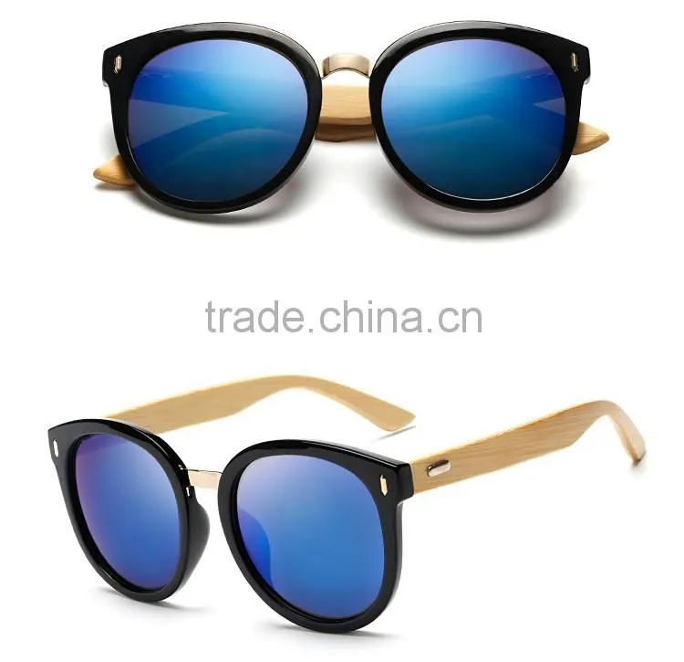 free sample high quality round PC frame bamboo wooden sunglasses china manufacture