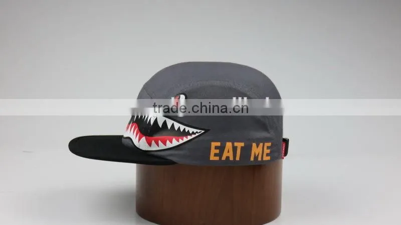 100% cotton flat brim sports cap with nice printed logo