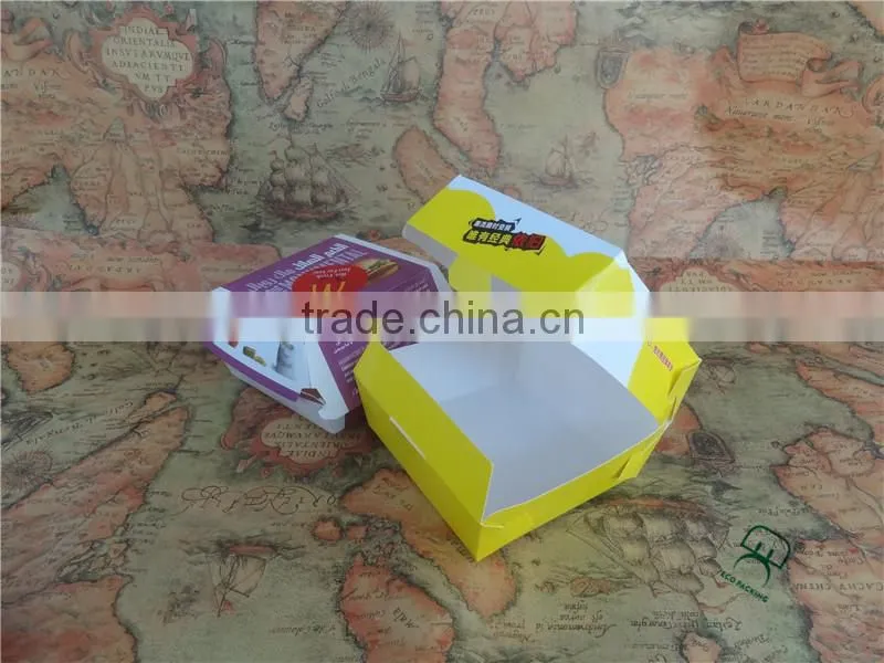 Cheap hamburger paper box, packing box for hamburger