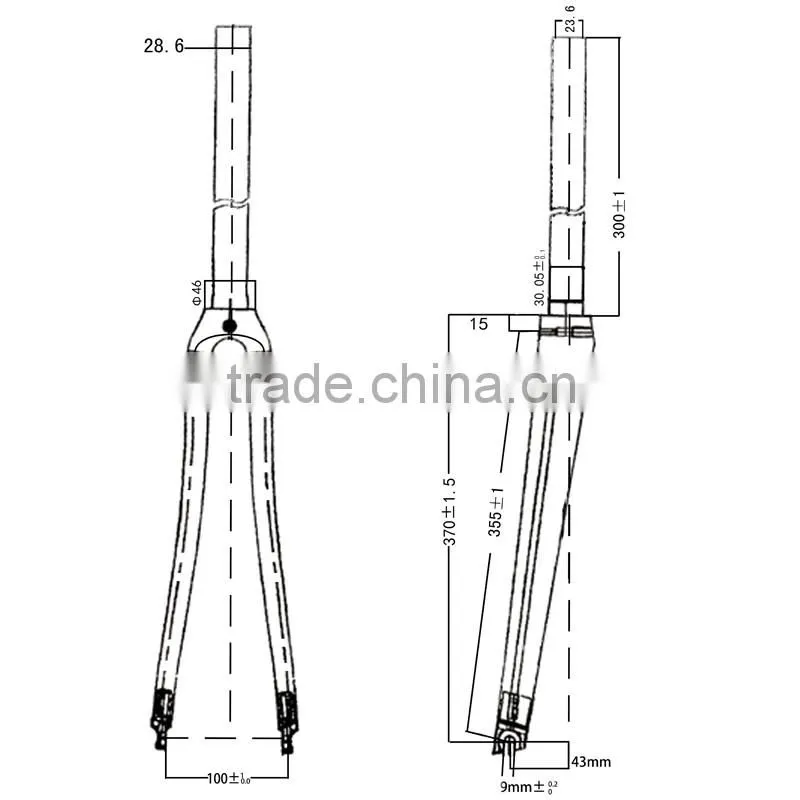2016 cheap fixed gear road bike carbon fork,700C V brake