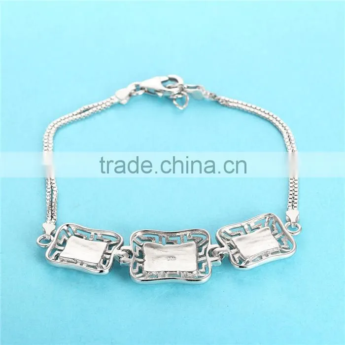 antique jewelry 925 sterling silver men bead charm bracelet jewellery