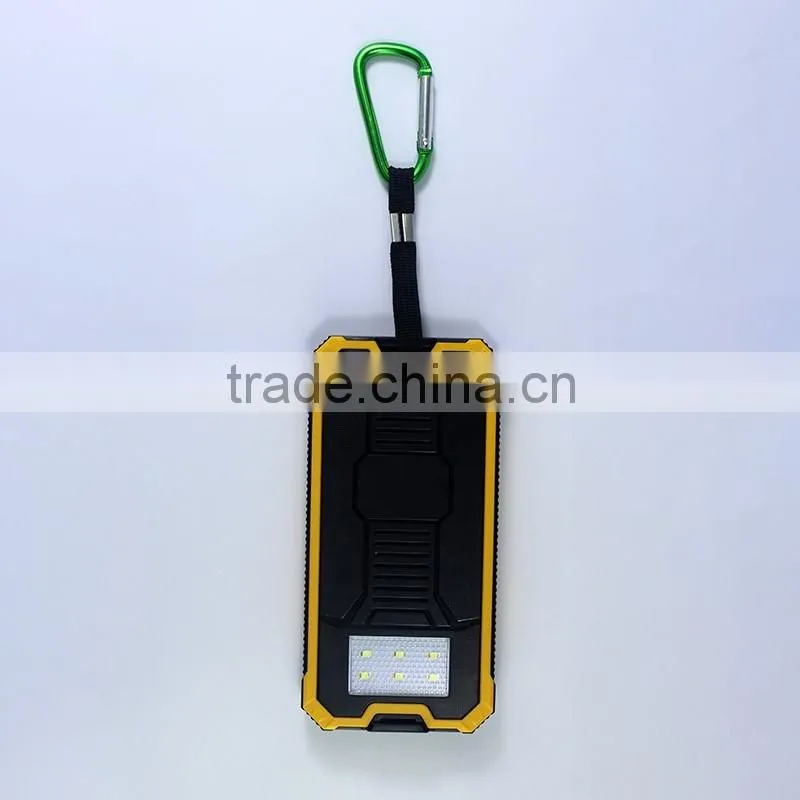 Hot sale waterproof cheap solar mobile phone charger 12000mah