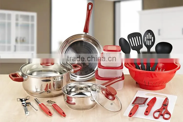 35 pcs innovative design kitchen utensil set cooking pots and pans kitchenware
